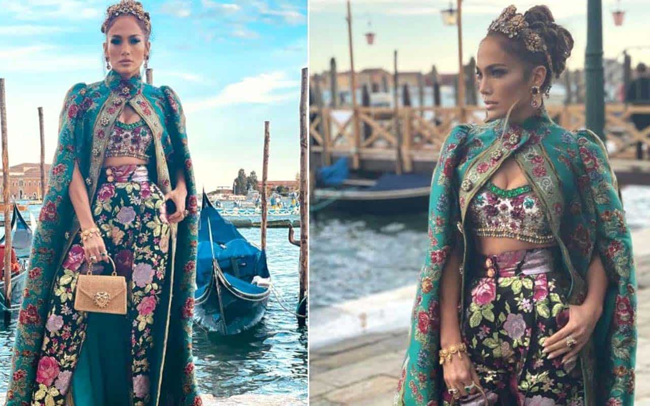 The Queen's Gambit: a fantastic image of Jennifer Lopez in Venice